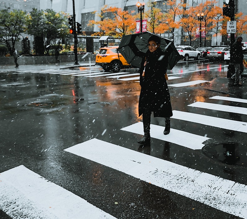 Sharing the road with pedestrians